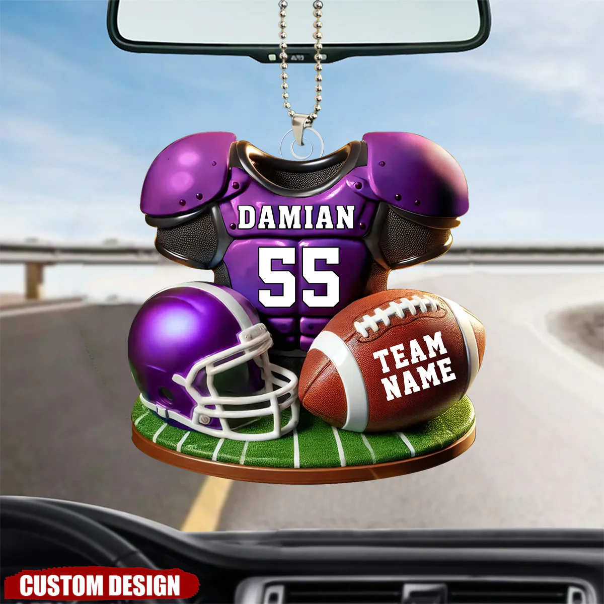 Football Jersey Uniform Personalized Acrylic Ornament, Christmas Gift For Football Lovers - Image 2