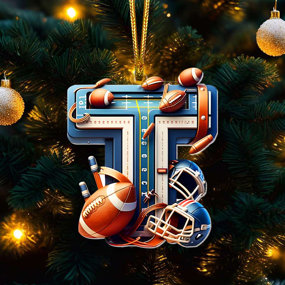 Football Ornament - Personalized Alphabet Letter Gifts With Football Lovers - Image 4