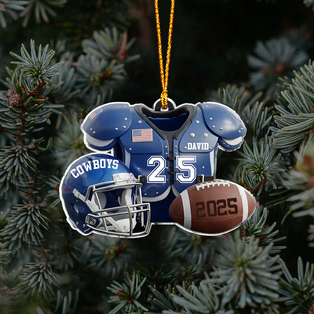 Football Season - Personalized Football Ornament - Image 2