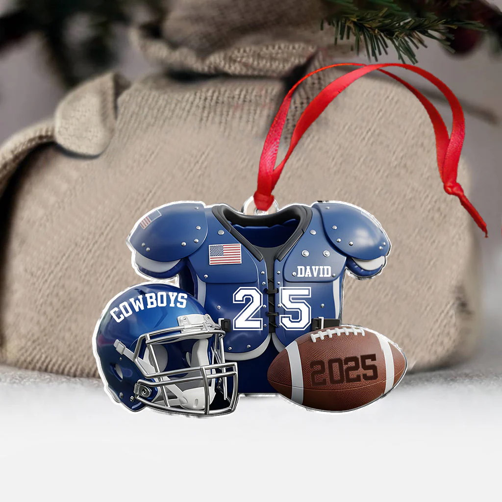 Football Season - Personalized Football Ornament - Image 3