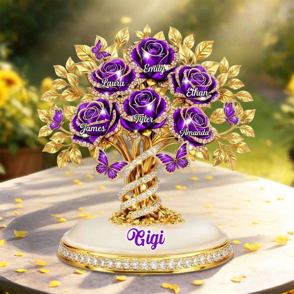 For Grandma, Who Blooms Like a Rose – Personalized Acrylic Plaque - Image 5