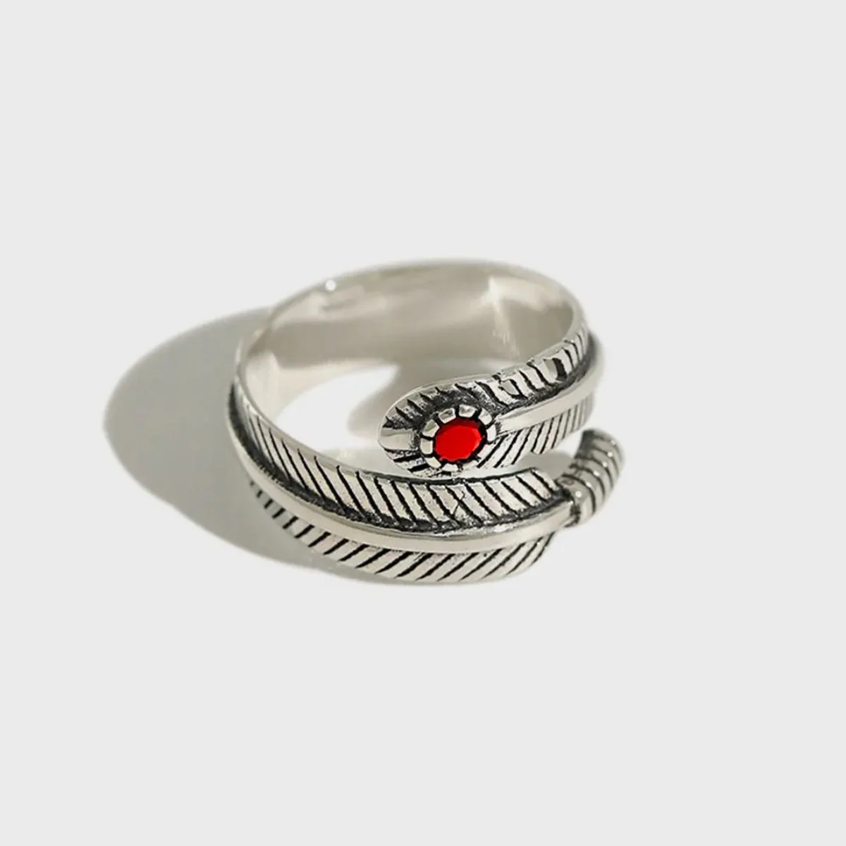 For Memorial- Your Guardian Angel Watching and Protecting Feather Turquoise Ring - Image 10