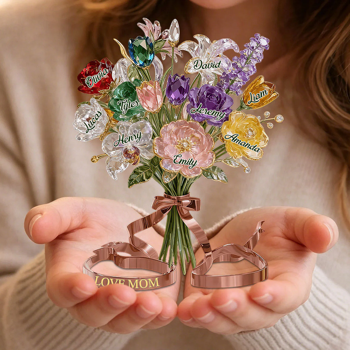 For Mom, Grandma, or Stepmom – Personalized Custom Acrylic Plaque Shaped Just for Her - Image 2