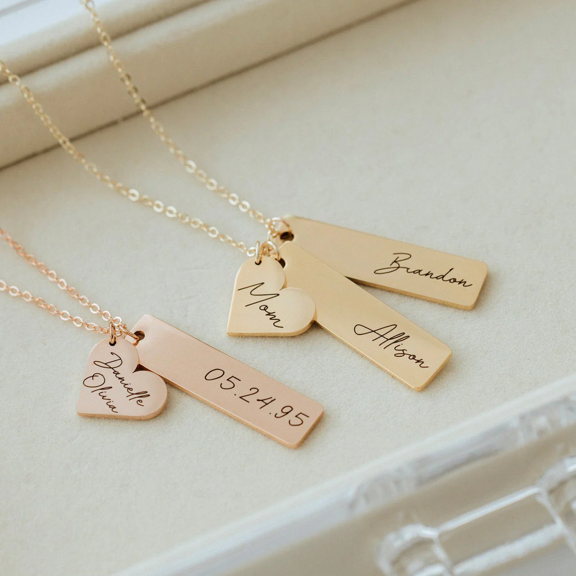 Custom Engraved Name Birthday Necklace Gifts for Mother/Friend - Image 5