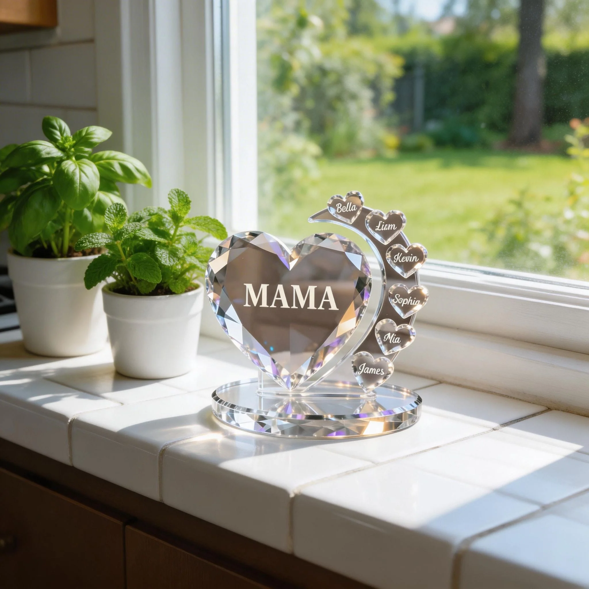 For the Mom Who Deserves It All – Personalized Custom Shaped Acrylic Plaque - Image 4