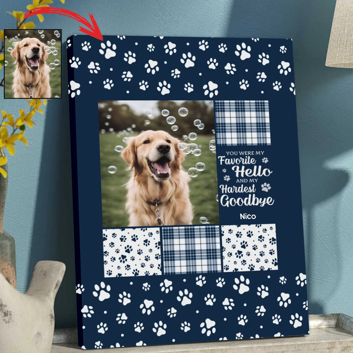 Forever in My Heart - Memorial Personalized Canvas Gift For Dog/Pet Lover - Image 5