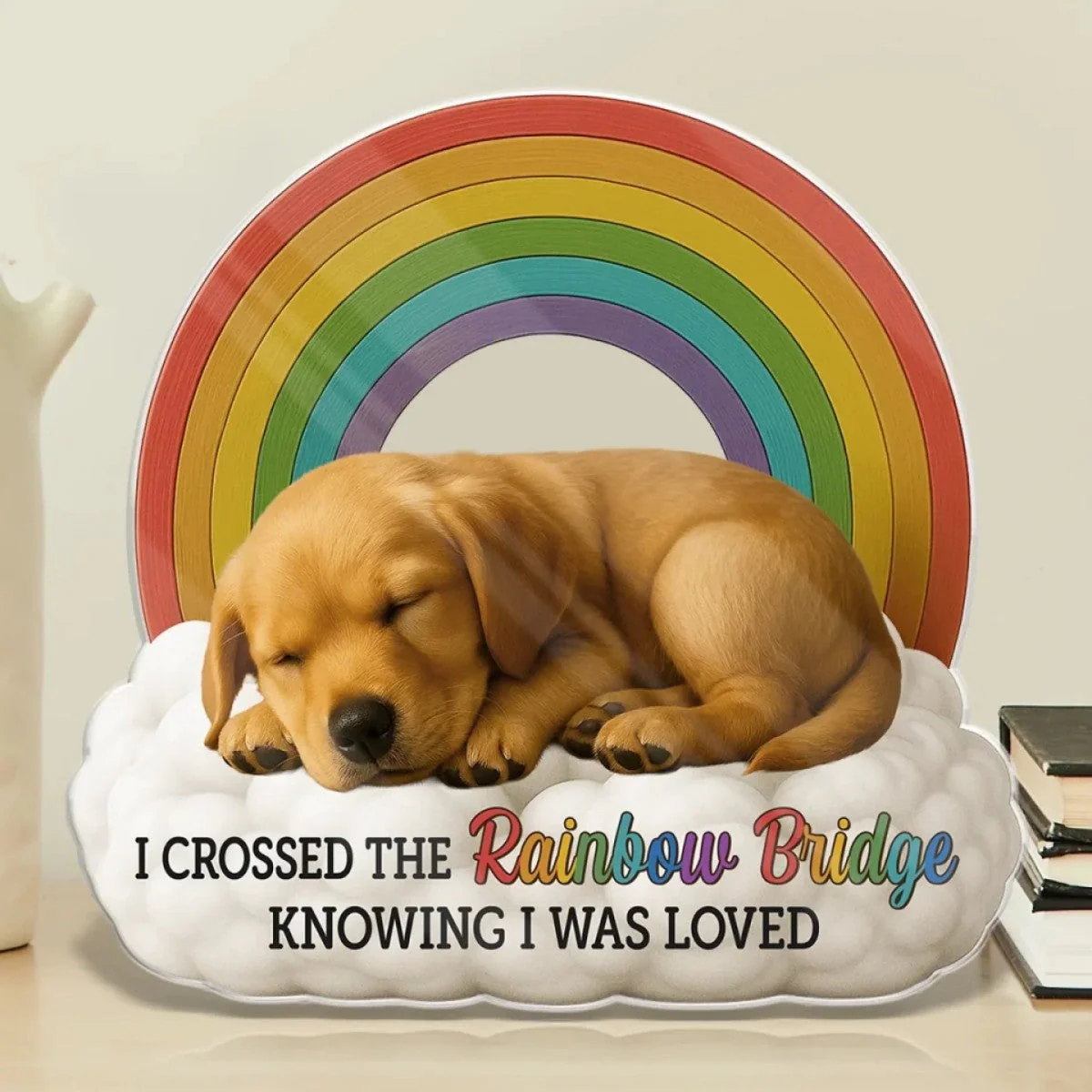 Forever In My Heart Memorial Personalized Rainbow Acrylic Plaque - Image 2