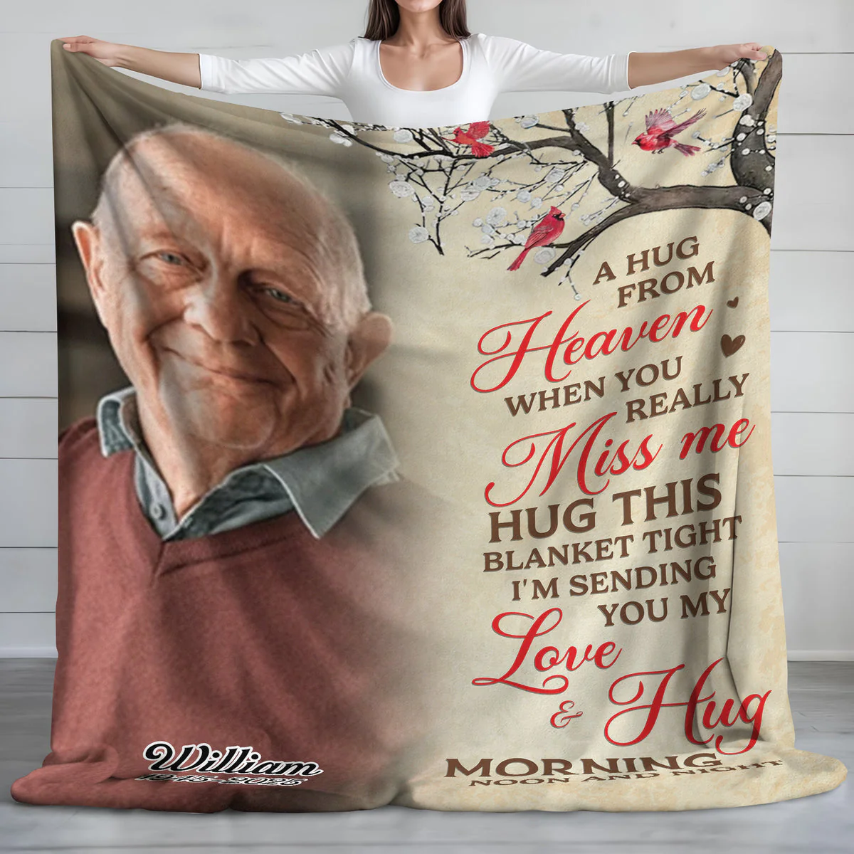 Forever in Your Arms - Personalized Memorial Blanket With Photo - Image 4