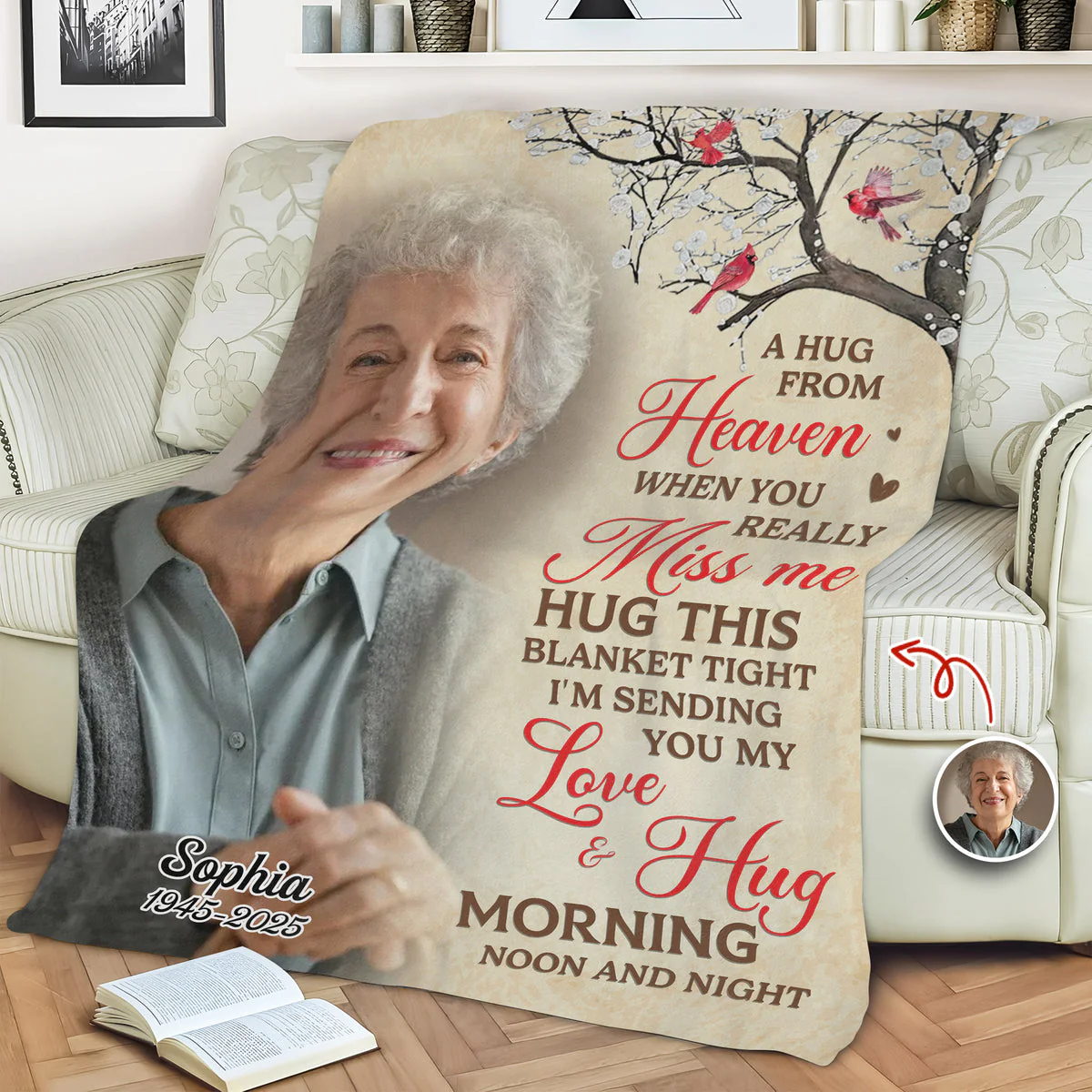 Forever in Your Arms - Personalized Memorial Blanket With Photo - Image 6