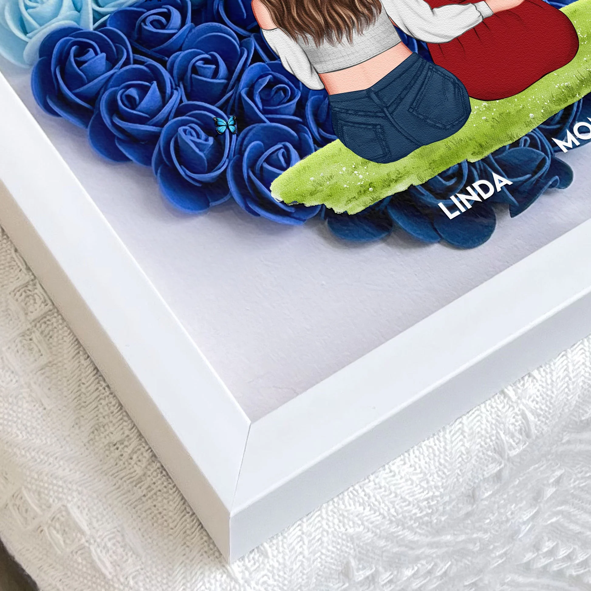 Forever Linked Together - Personalized Flower Shadow Box Gift For Mother & Daughter - Image 5