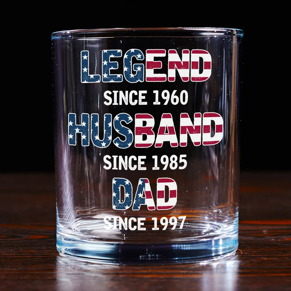 From Legend To Daddy - Personalized Whiskey Glass - Image 2