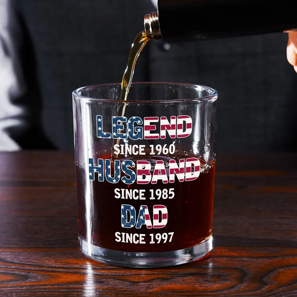 From Legend To Daddy - Personalized Whiskey Glass - Image 3