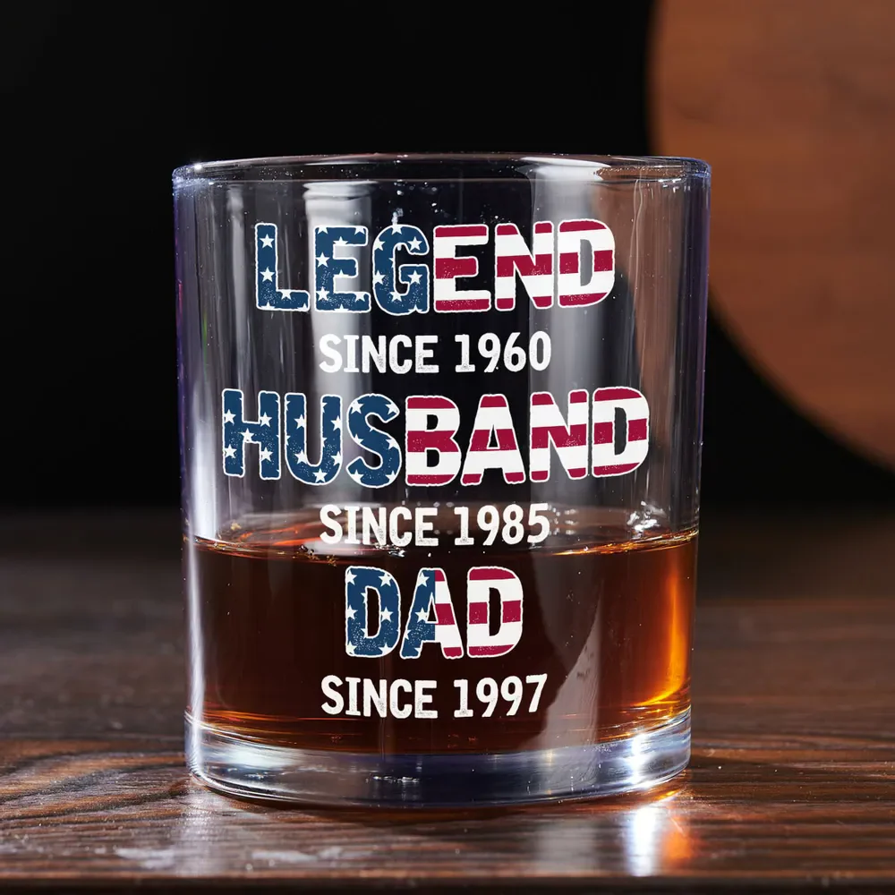 From Legend To Daddy - Personalized Whiskey Glass - Image 4