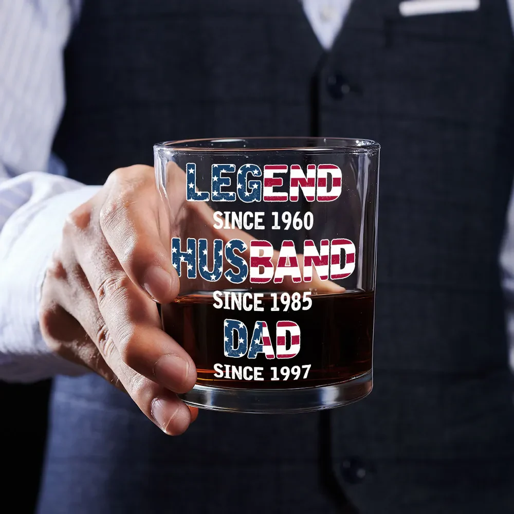 From Legend To Daddy - Personalized Whiskey Glass - Image 6