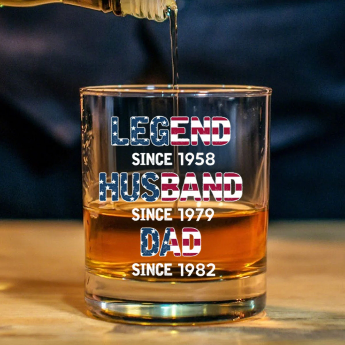 From Legend To Daddy - Personalized Whiskey Glass - Image 7
