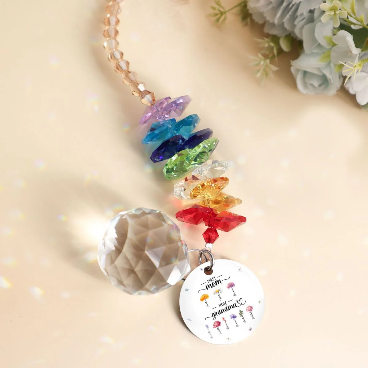From Mother to Grandmother - Personalized Ball Prism Suncatcher - Image 3