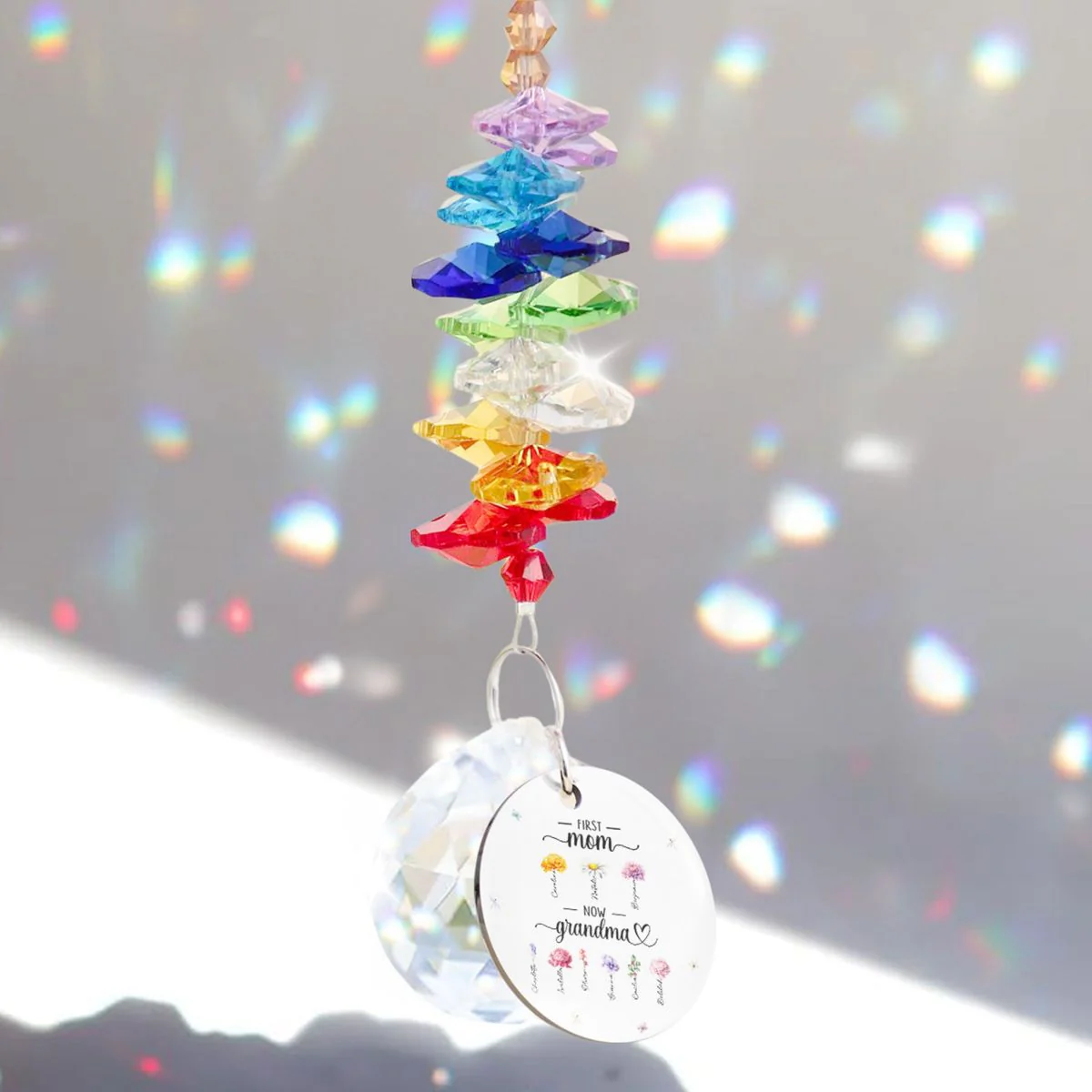 From Mother to Grandmother - Personalized Ball Prism Suncatcher - Image 4