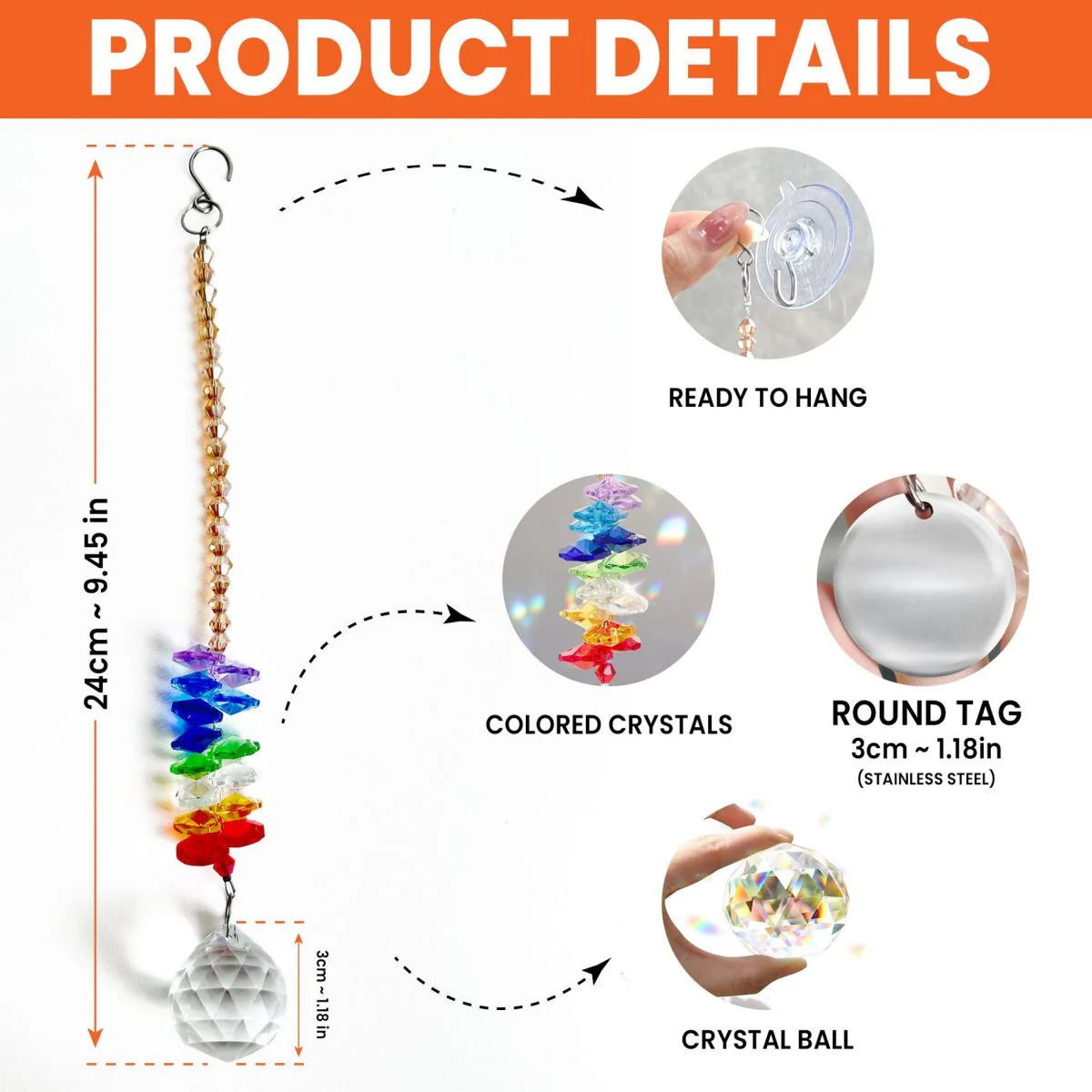 From Mother to Grandmother - Personalized Ball Prism Suncatcher - Image 5