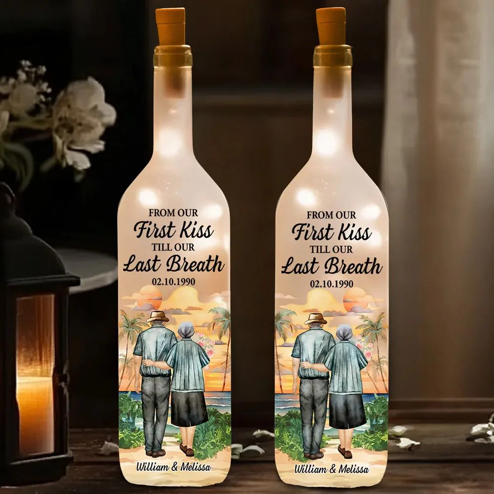From Our First Kiss - Personalized Custom Bottle Lamp - Image 3