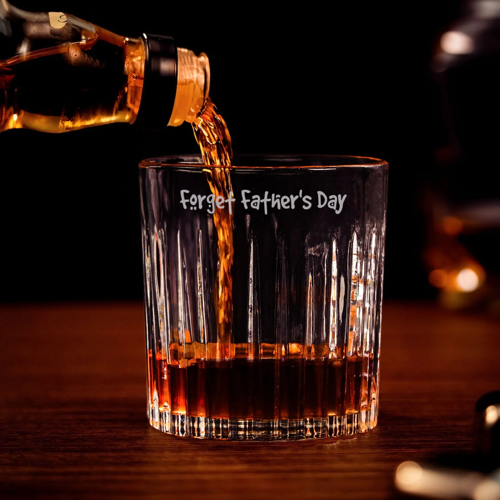 From Your Favorite Unemployed Freeloader Dog Dad - Personalized Whiskey Glass - Image 2