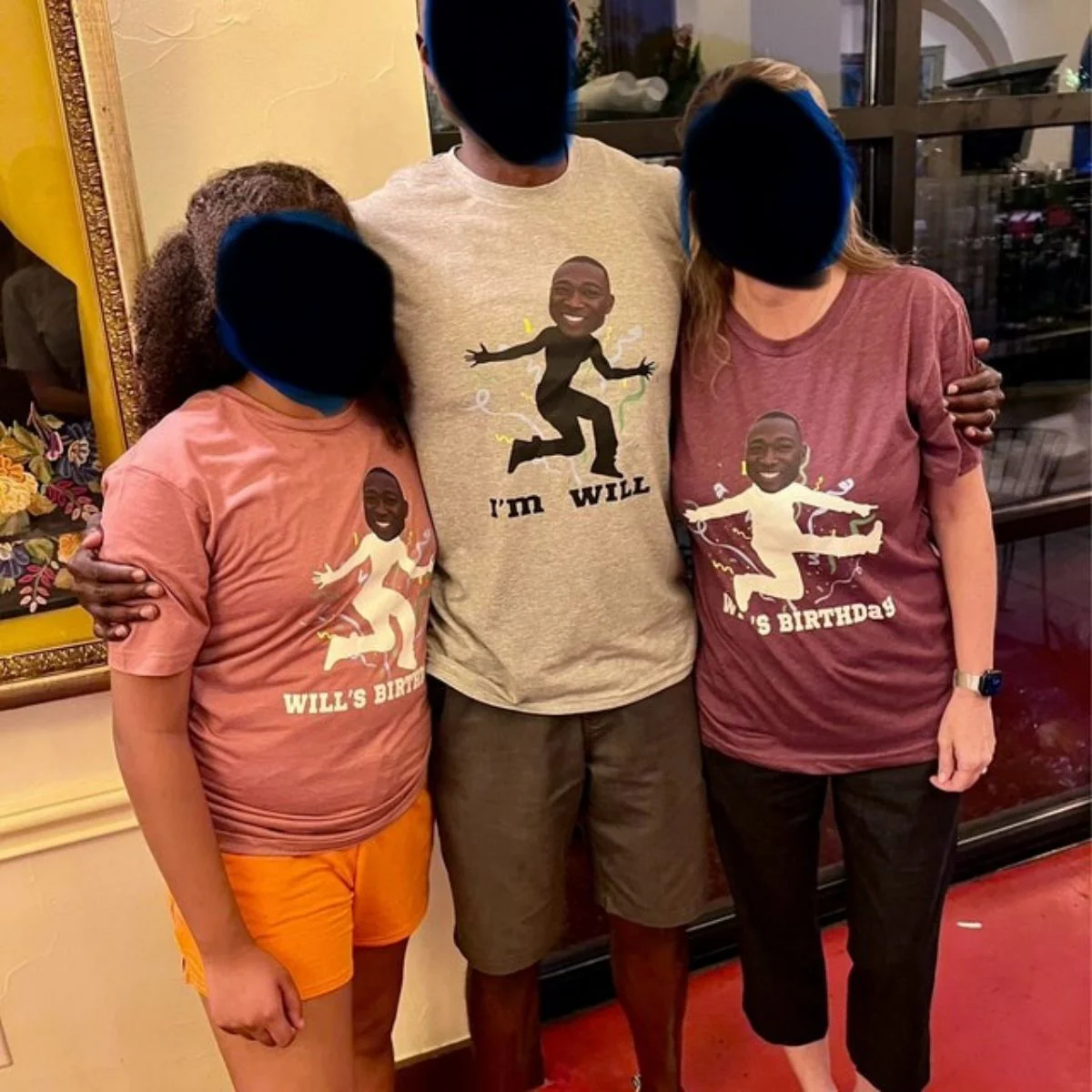 Funny Custom Face stick figures Birthday Party Group Personalized T-Shirt - Image 11