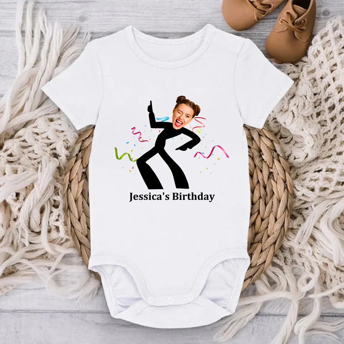Funny Custom Face stick figures Birthday Party Group Personalized T-Shirt - Image 7