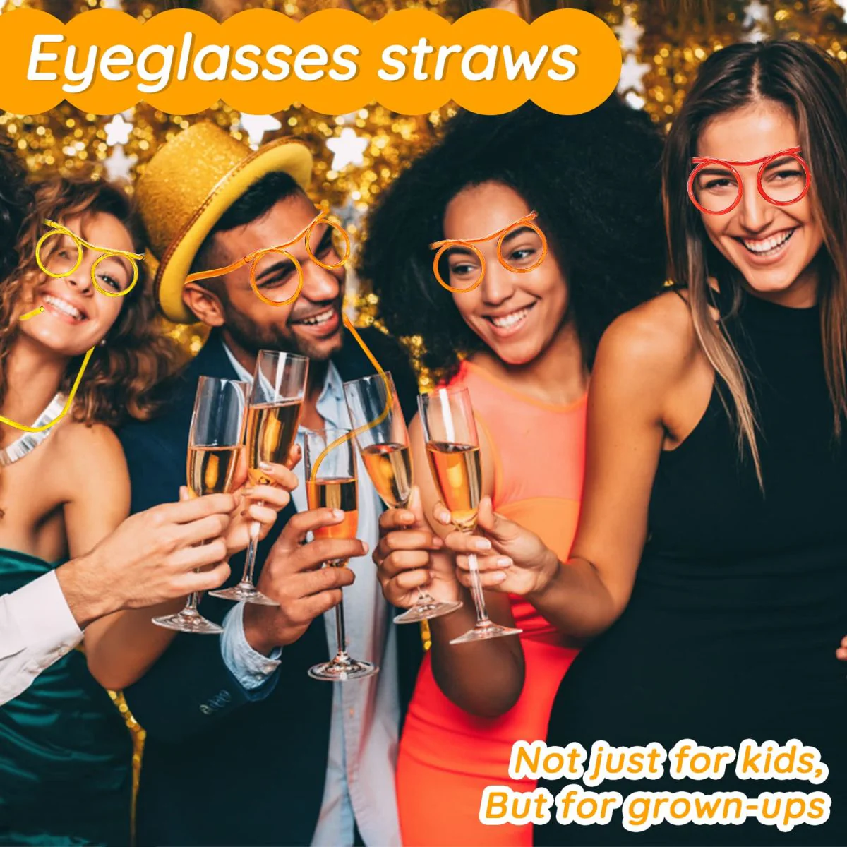 Funny Glasses Straw Party Decoration - Image 3