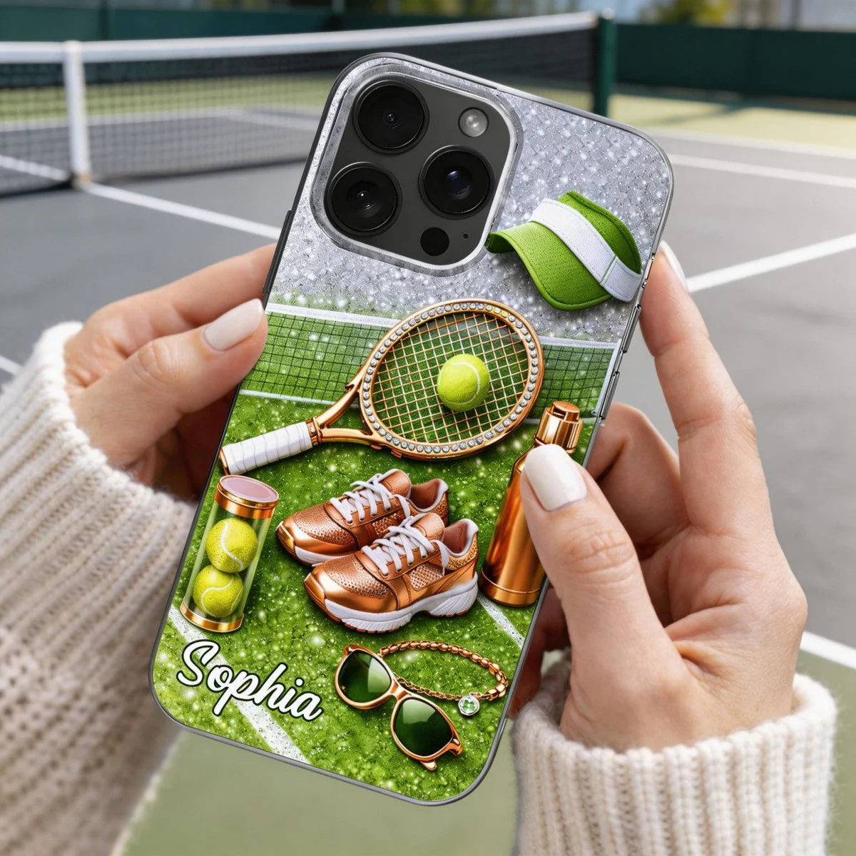 Game Set Match - Personalized Clear Phone Case, Gift For Tennis Lovers - Image 2