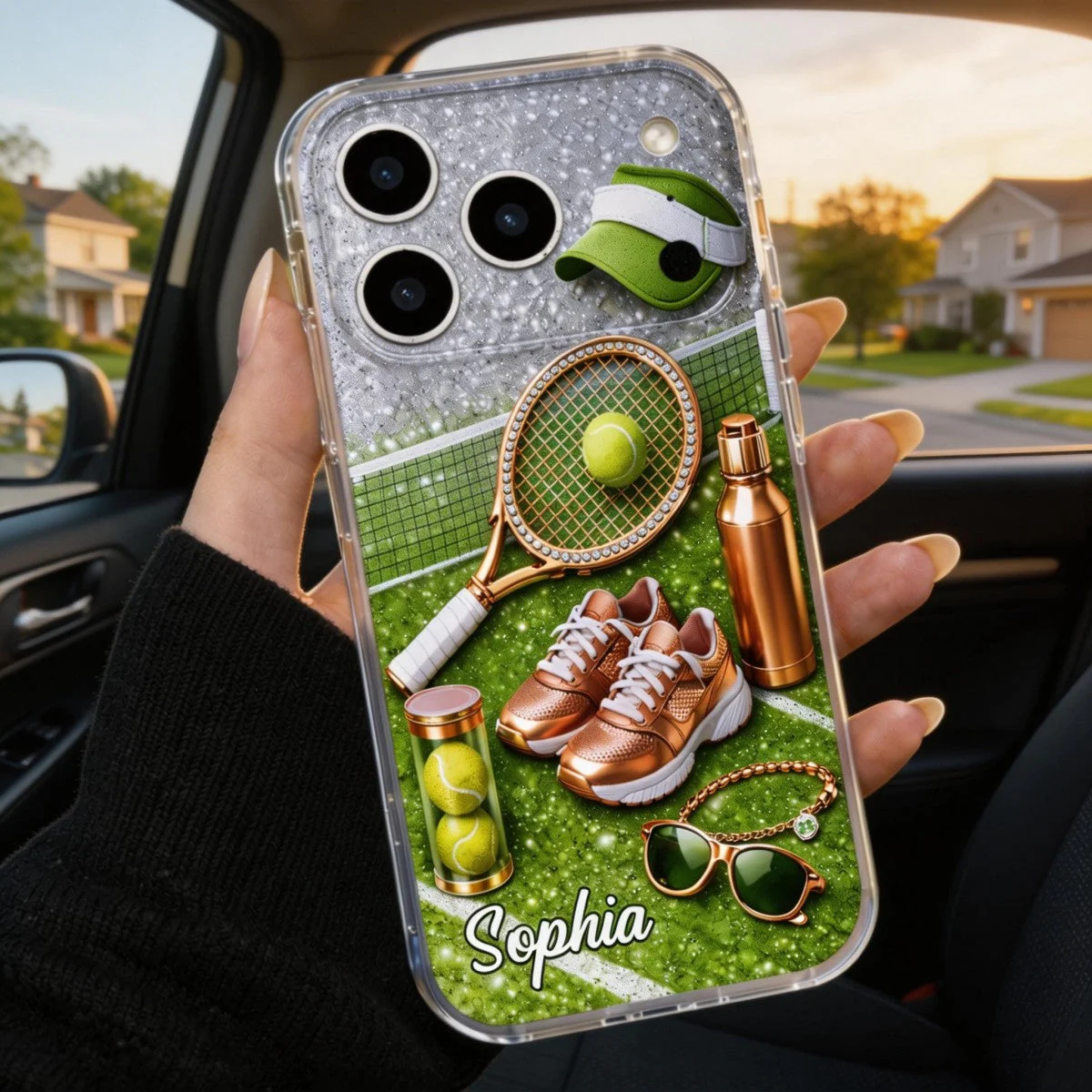 Game Set Match - Personalized Clear Phone Case, Gift For Tennis Lovers - Image 4