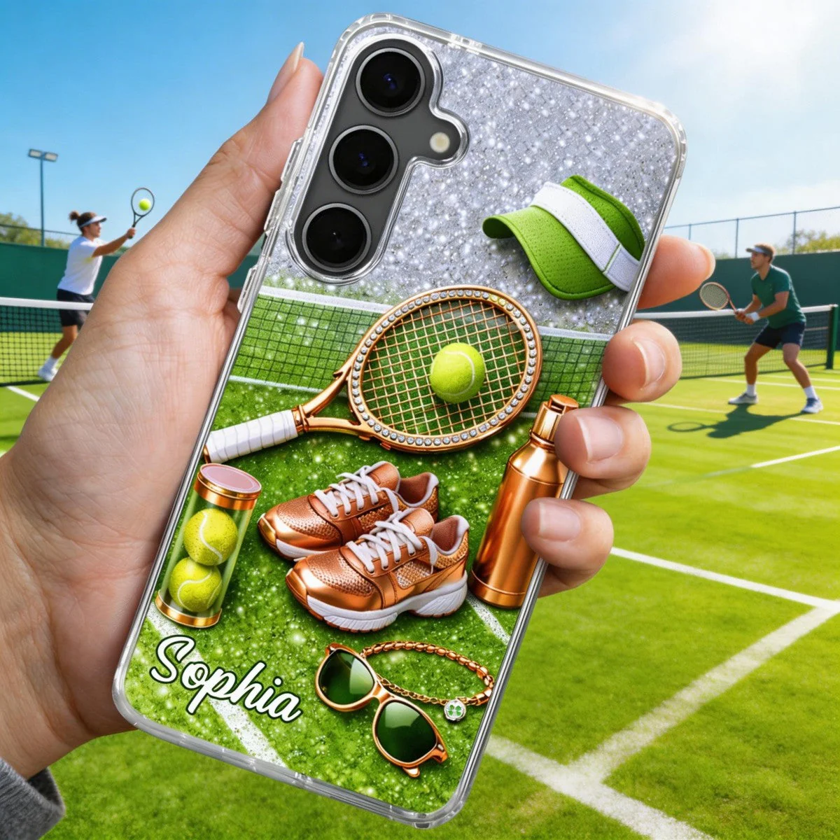Game Set Match - Personalized Clear Phone Case, Gift For Tennis Lovers - Image 5