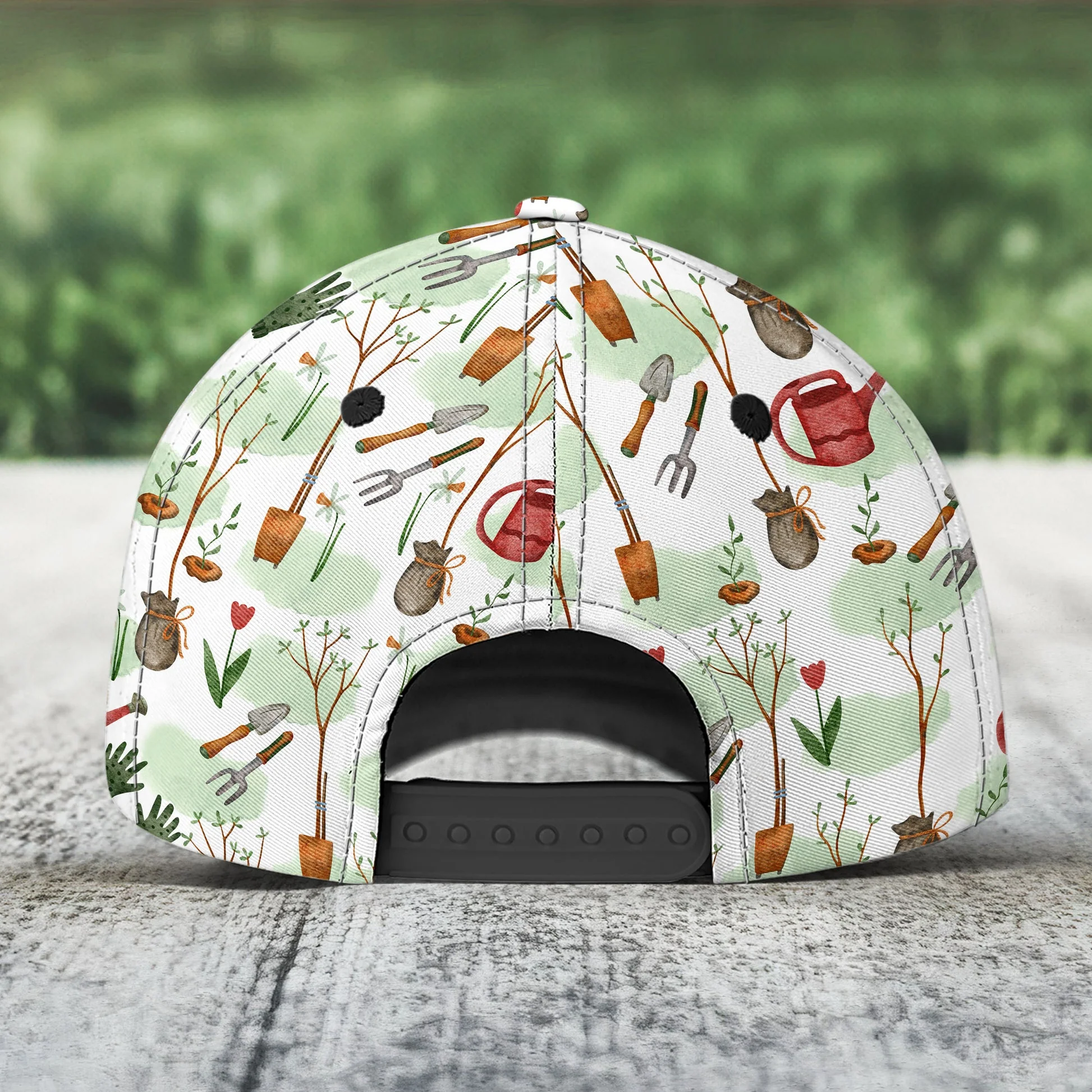 Gardening Is My Therapy - Personalized Cartoon Style Classic Cap - Image 4