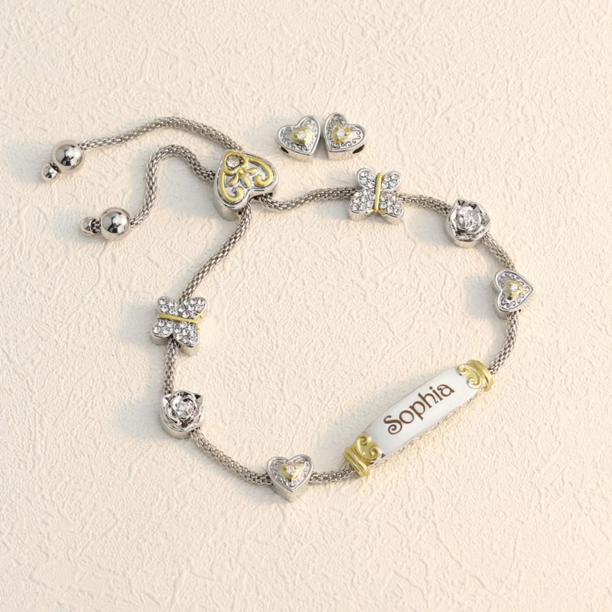 Gift for Daughter/Granddaughter - Personalized Name Heart Bolo Bracelet - Image 11