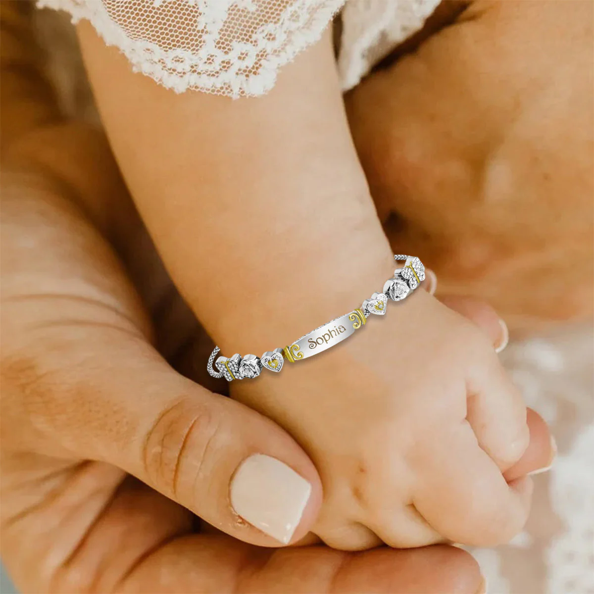 Gift for Daughter/Granddaughter - Personalized Name Heart Bolo Bracelet - Image 3