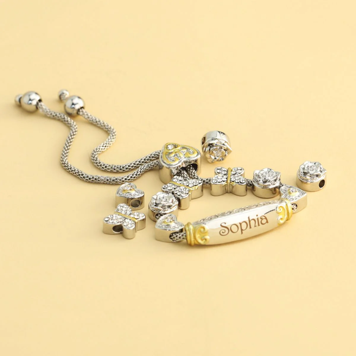 Gift for Daughter/Granddaughter - Personalized Name Heart Bolo Bracelet - Image 9