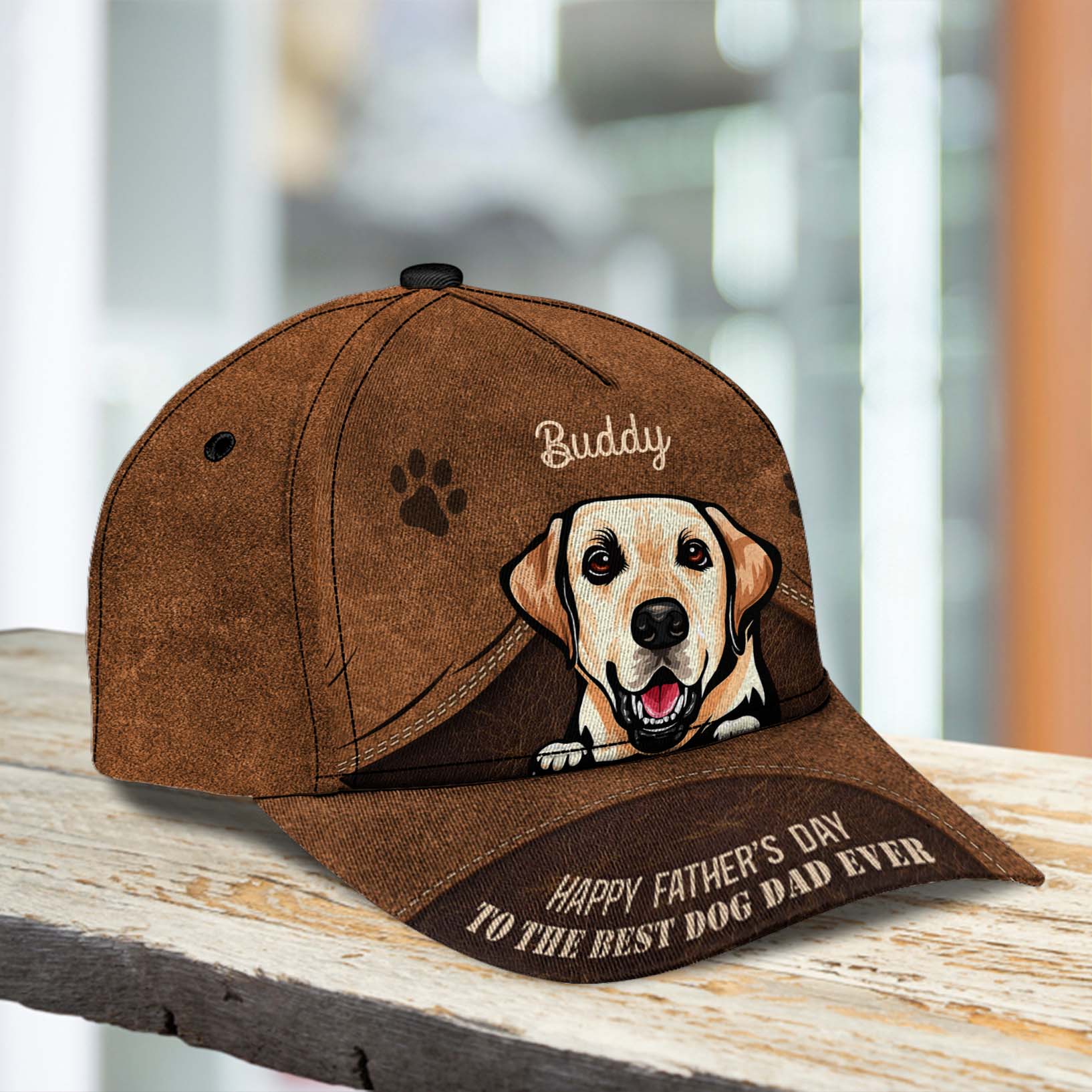 Gift For Father Dog Personalized Classic Cap - Image 3