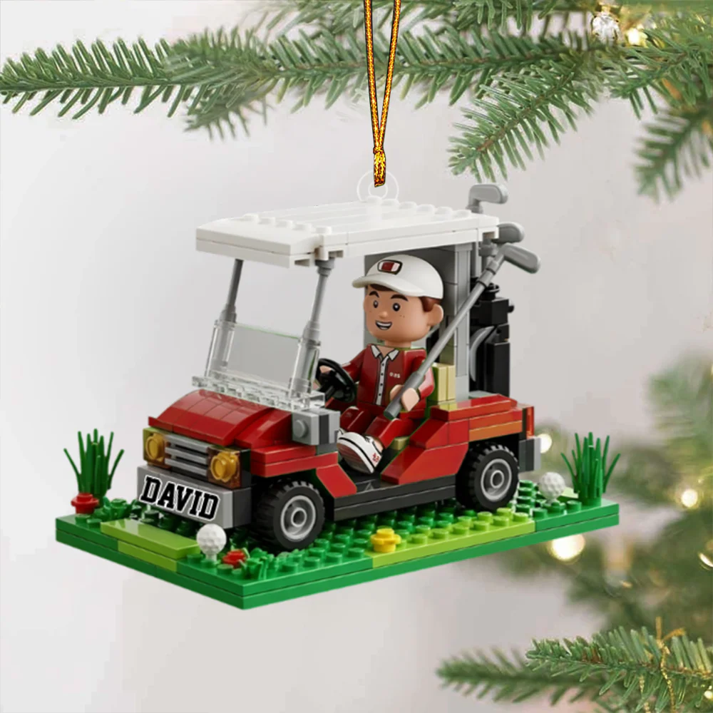 Gift For Golfers - Personalized Golf Custom Shaped Acrylic Ornament - Image 3