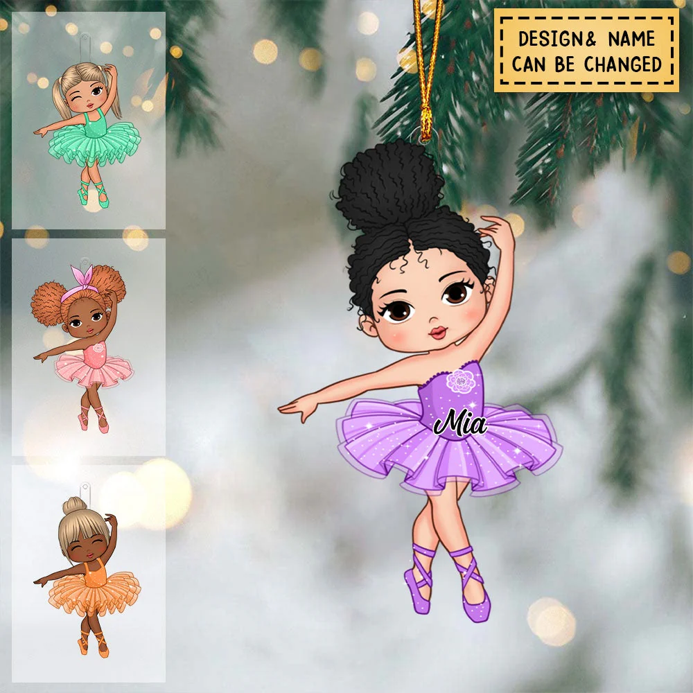 Personalized Gift For Granddaughter Loves Ballet Ornament - Image 2