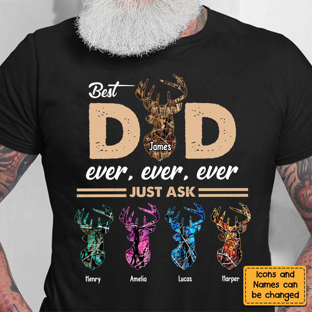 Personalized Gift For Hunting Dad T-Shirt - Image 4