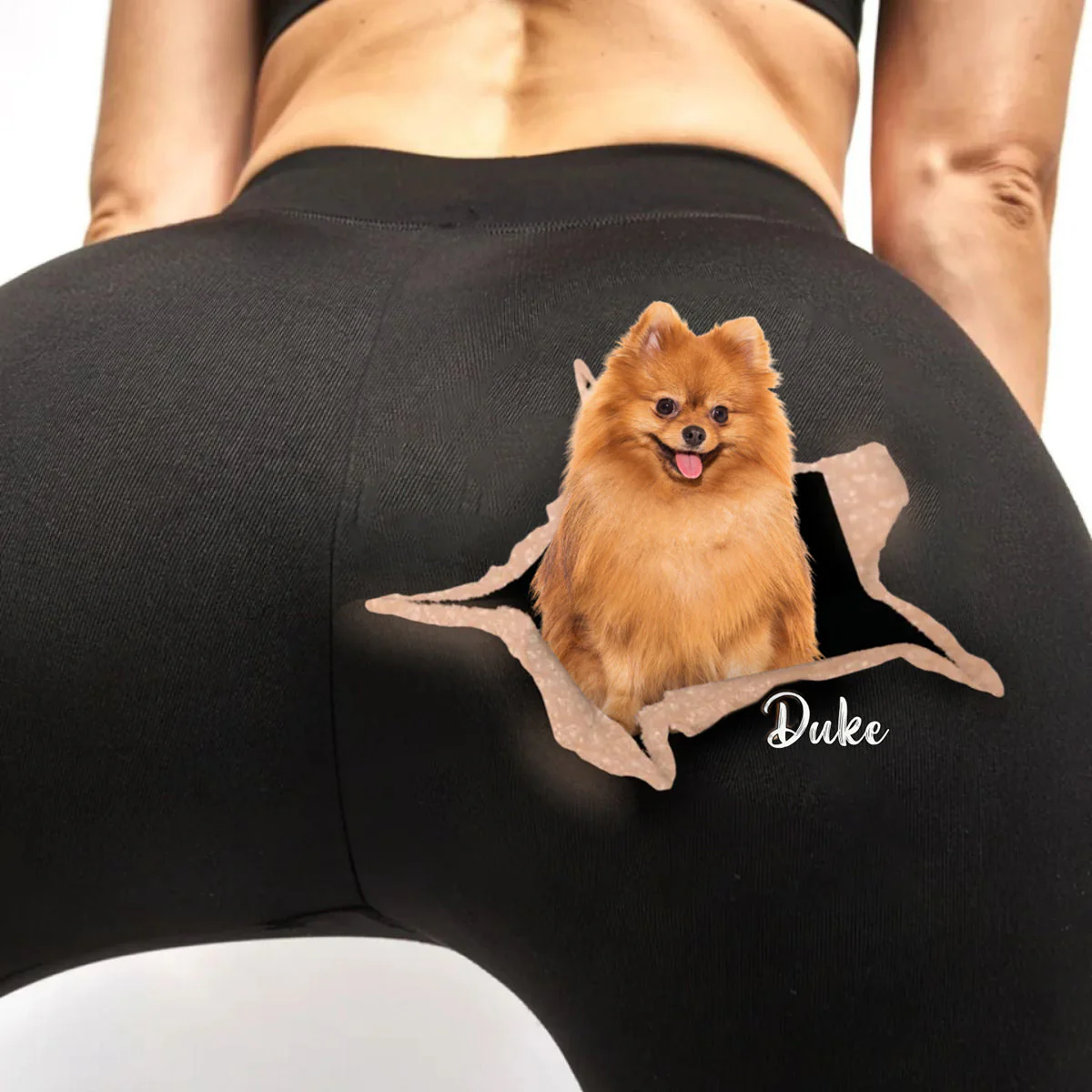 Gift For Pet lover Crack Custom Photo Personalized Leggings - Image 5