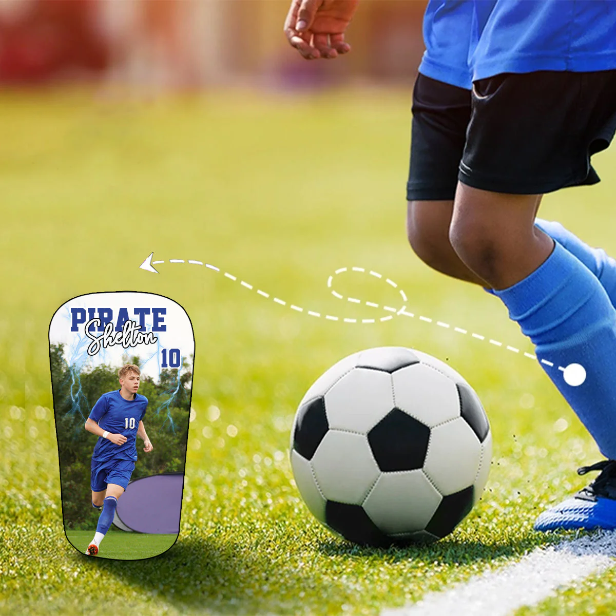 Gift For Soccer Lovers-Personalized Football/Soccer Shinpads - Image 3