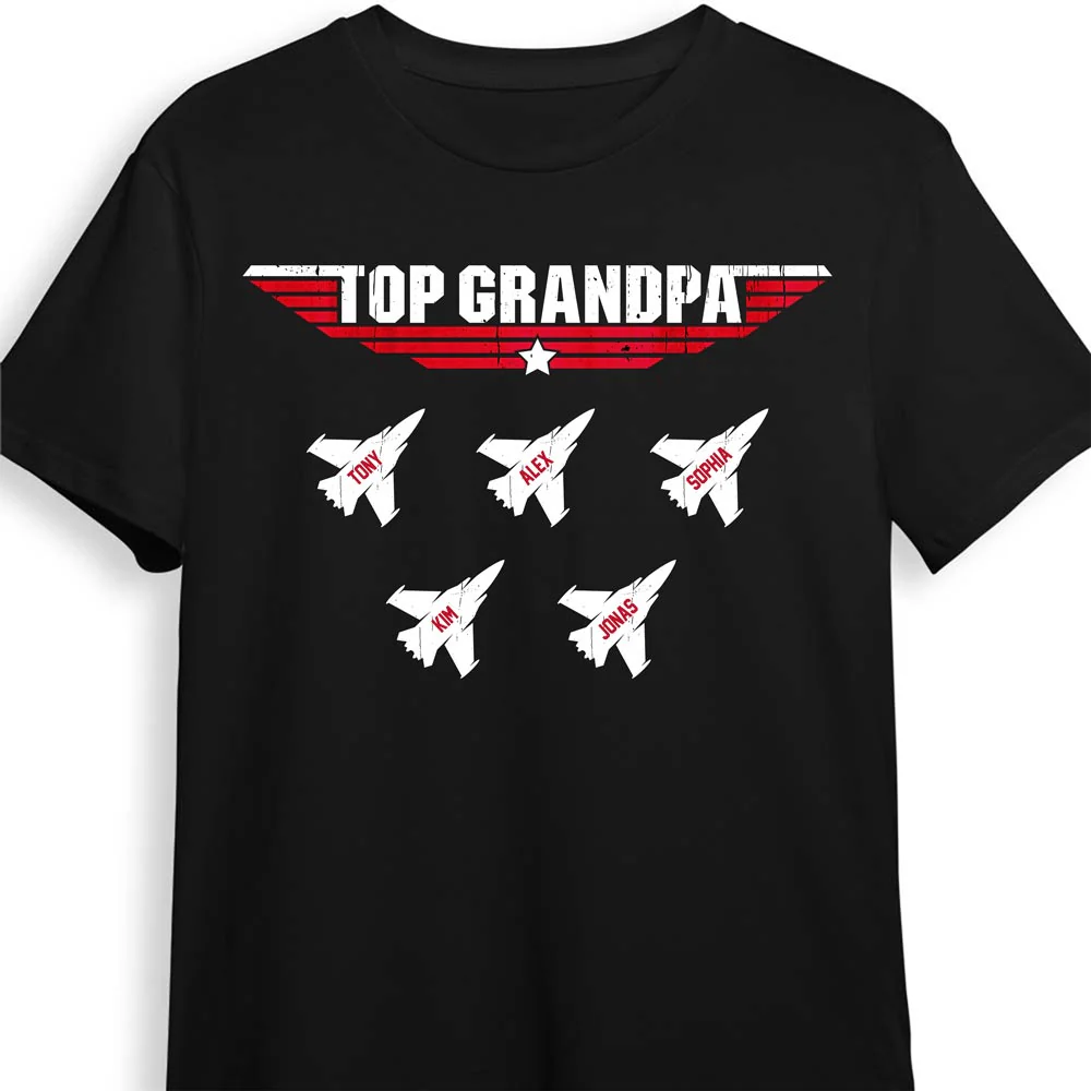 Personalized Gift Top Grandpa Father's Day T-Shirt - Image 5