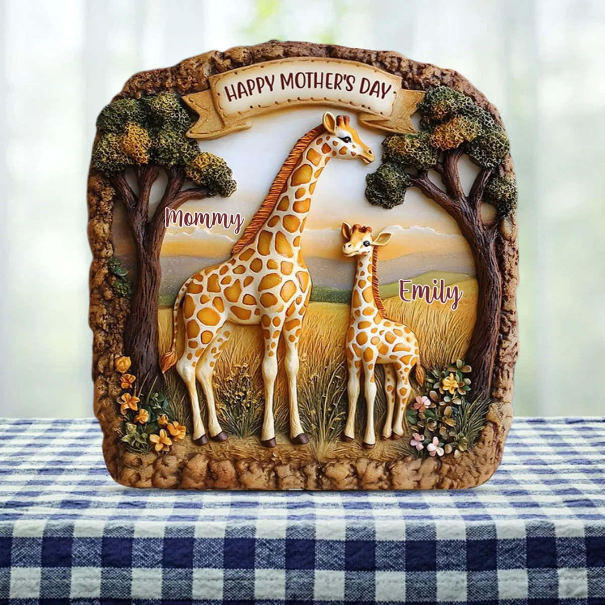 Giraffe Mom - Personalized Acrylic Plaque For Mother's Day Gift - Image 5