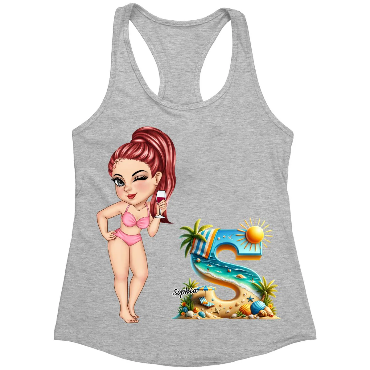 Girls Trip Beach Monogram Personalized Tank Top - Image 2