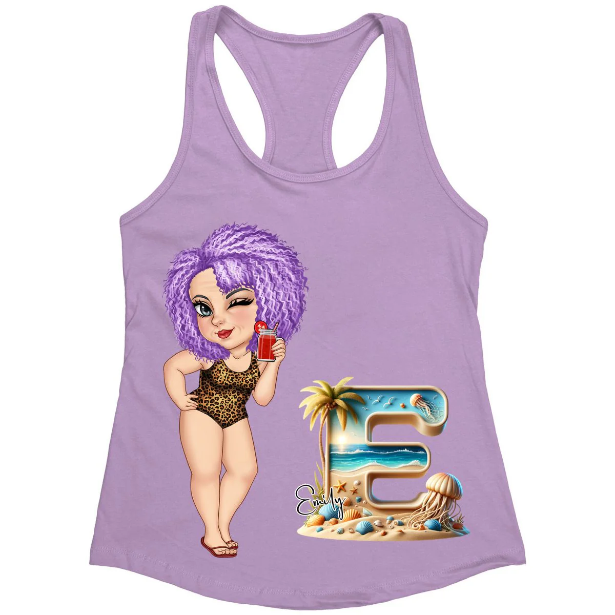 Girls Trip Beach Monogram Personalized Tank Top - Image 5