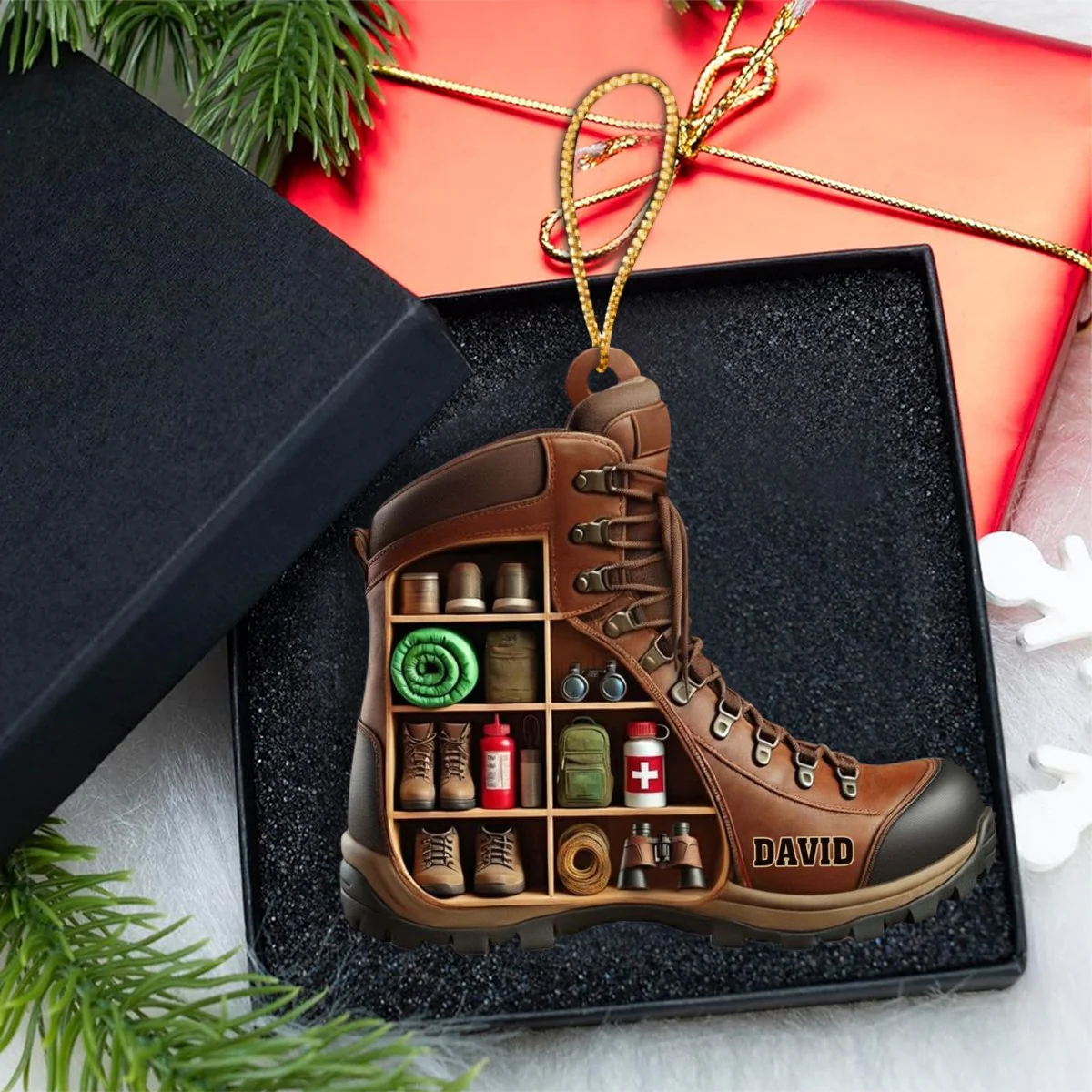 Give The Gift Of Adventure, Essential Gear, Personalized Acrylic Ornament, Gift For Campers And Hikers - Image 4
