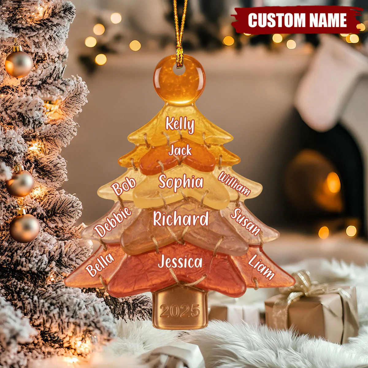 Glass Family Tree Ornament - Personalized Gifts For Family - Image 3