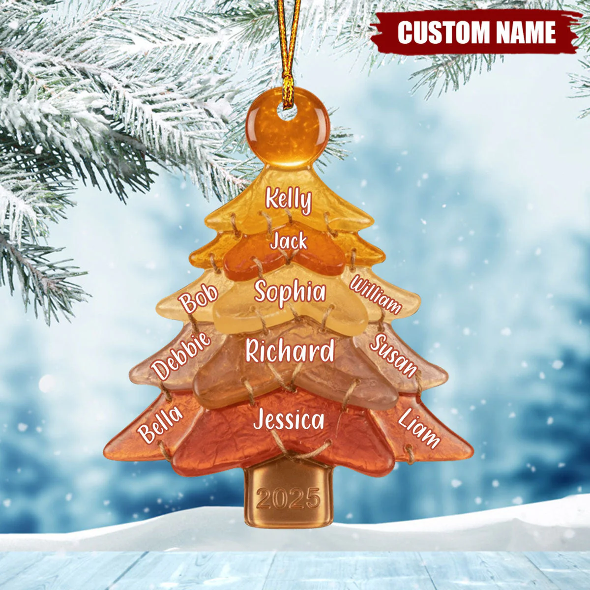 Glass Family Tree Ornament - Personalized Gifts For Family - Image 4