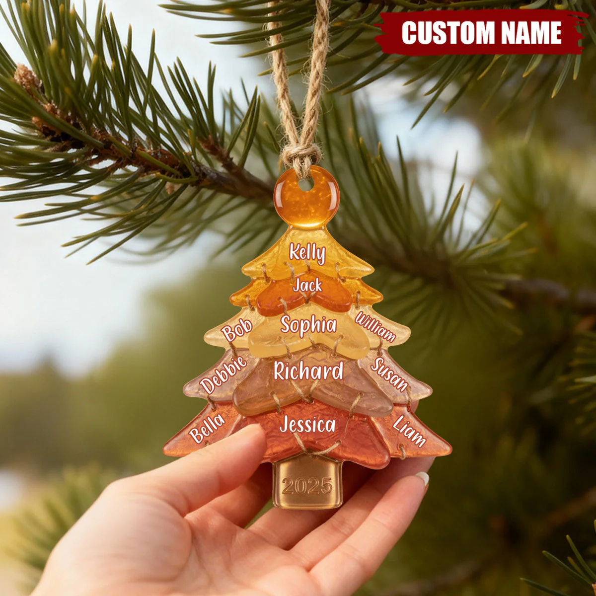 Glass Family Tree Ornament - Personalized Gifts For Family - Image 5