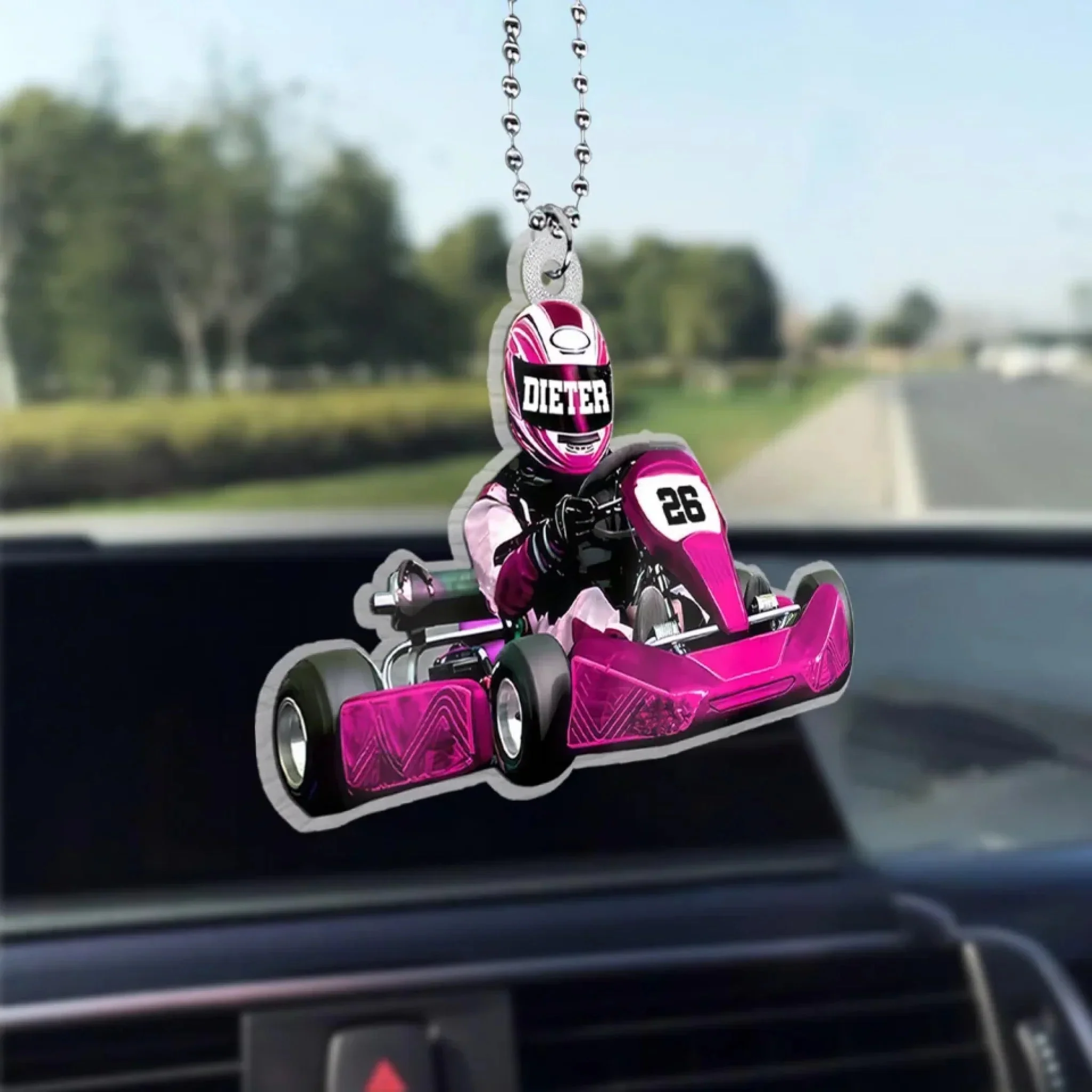 Go Kart Racing - Personalized Acrylic Ornament - Christmas Gift for Go Kart Lover, Racing Gift - Image 3
