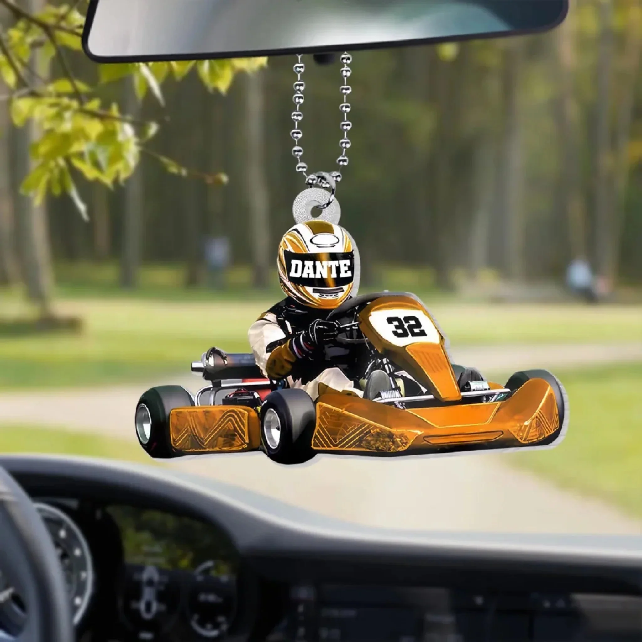 Go Kart Racing - Personalized Acrylic Ornament - Christmas Gift for Go Kart Lover, Racing Gift - Image 4